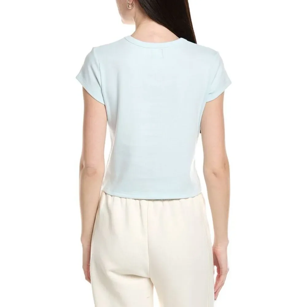 Knit Riot Womens  Core Rib T-Shirt, Blue - Picture 2 of 3
